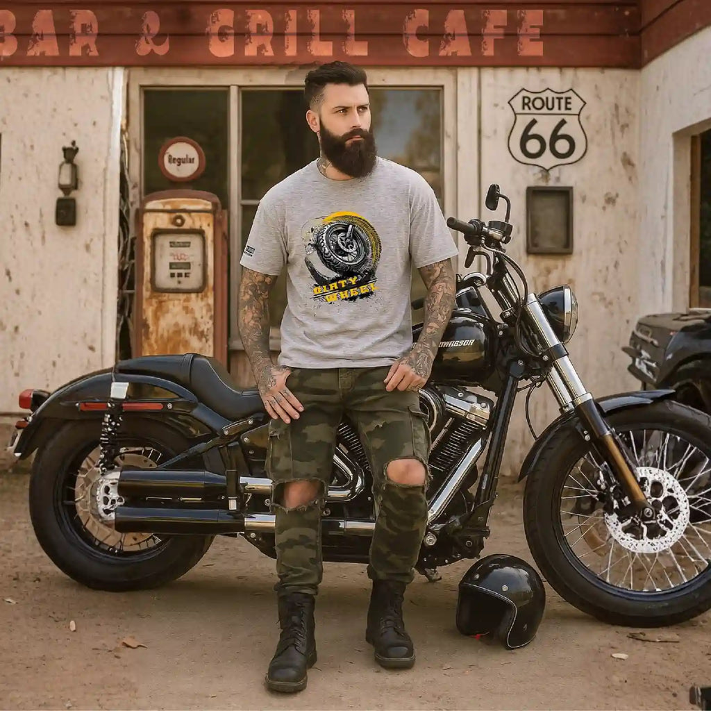 T-shirt biker Dirty Wheel - The 66 Room