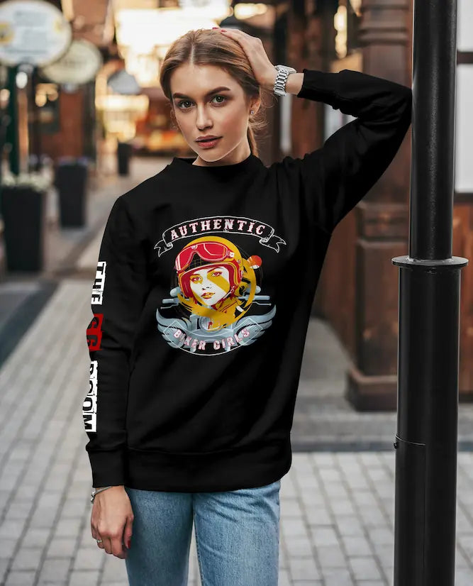 Sweatshirt femme biker Authentic Biker Girls - The 66 Room