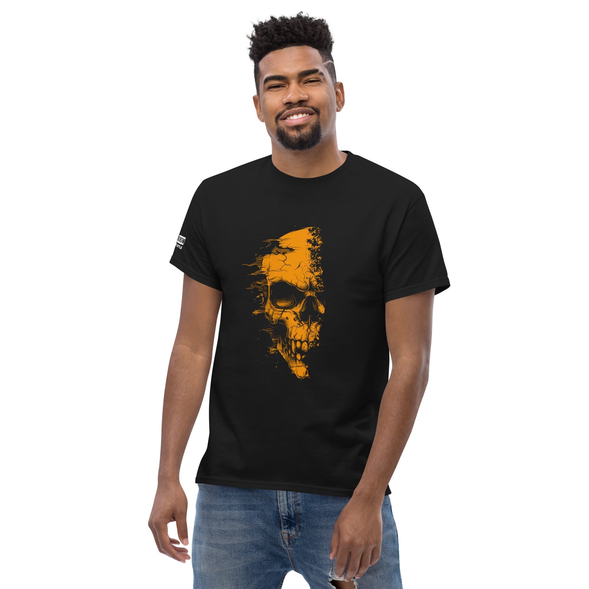 T-shirt biker Half Skull - The 66 Room