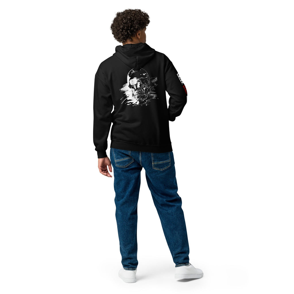 Veste zippée biker B&W Skull 1 - The 66 Room
