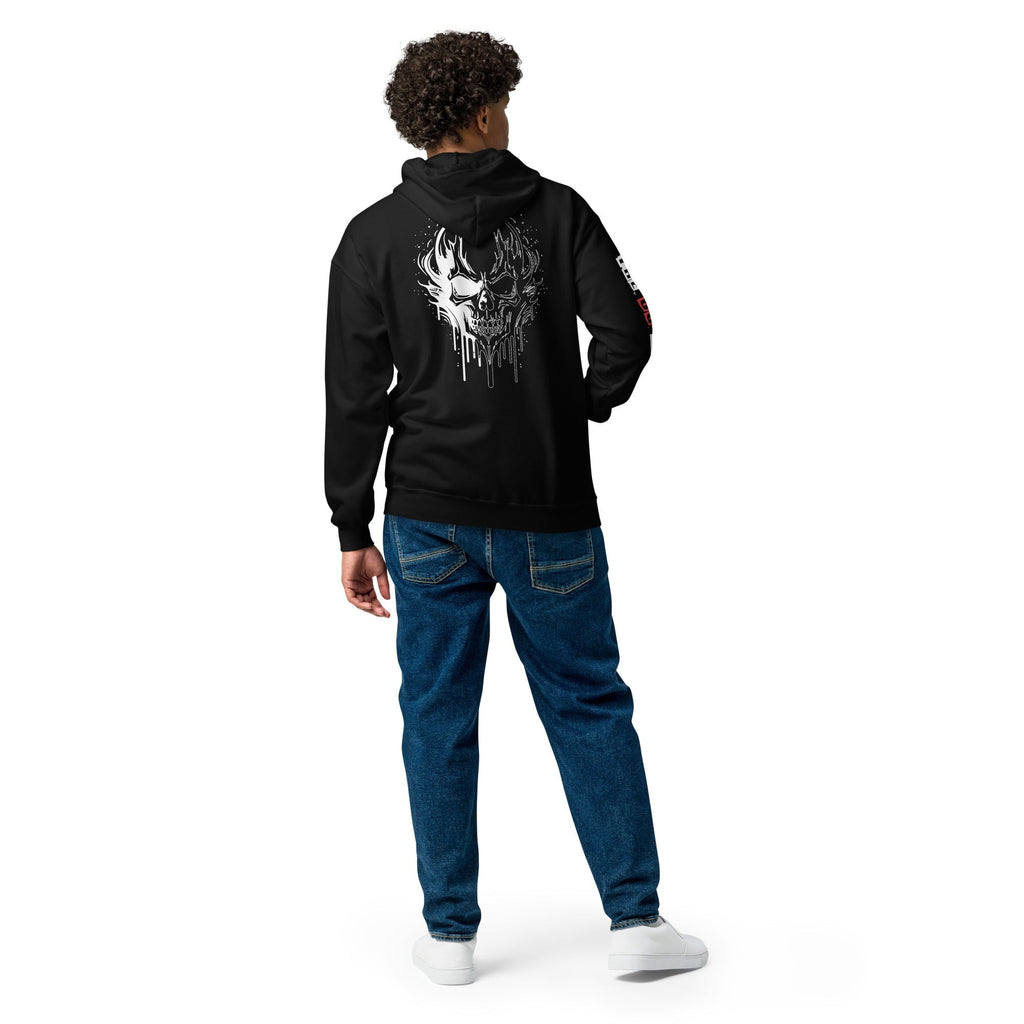 Veste zippée biker B&W Skull 3 - The 66 Room
