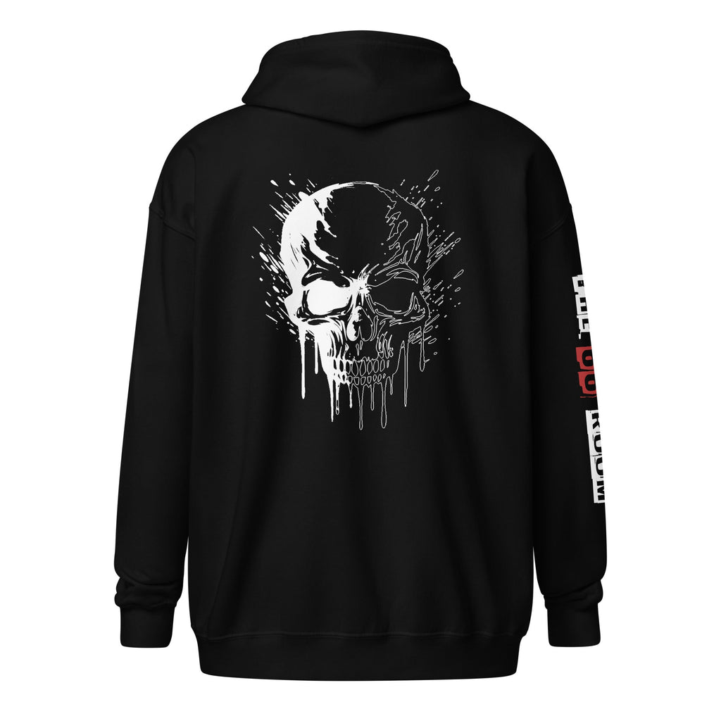 Veste zippée biker B&W Skull 2 - The 66 Room