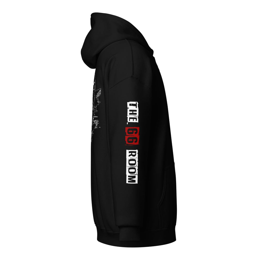 Veste zippée biker B&W Skull 1 - The 66 Room