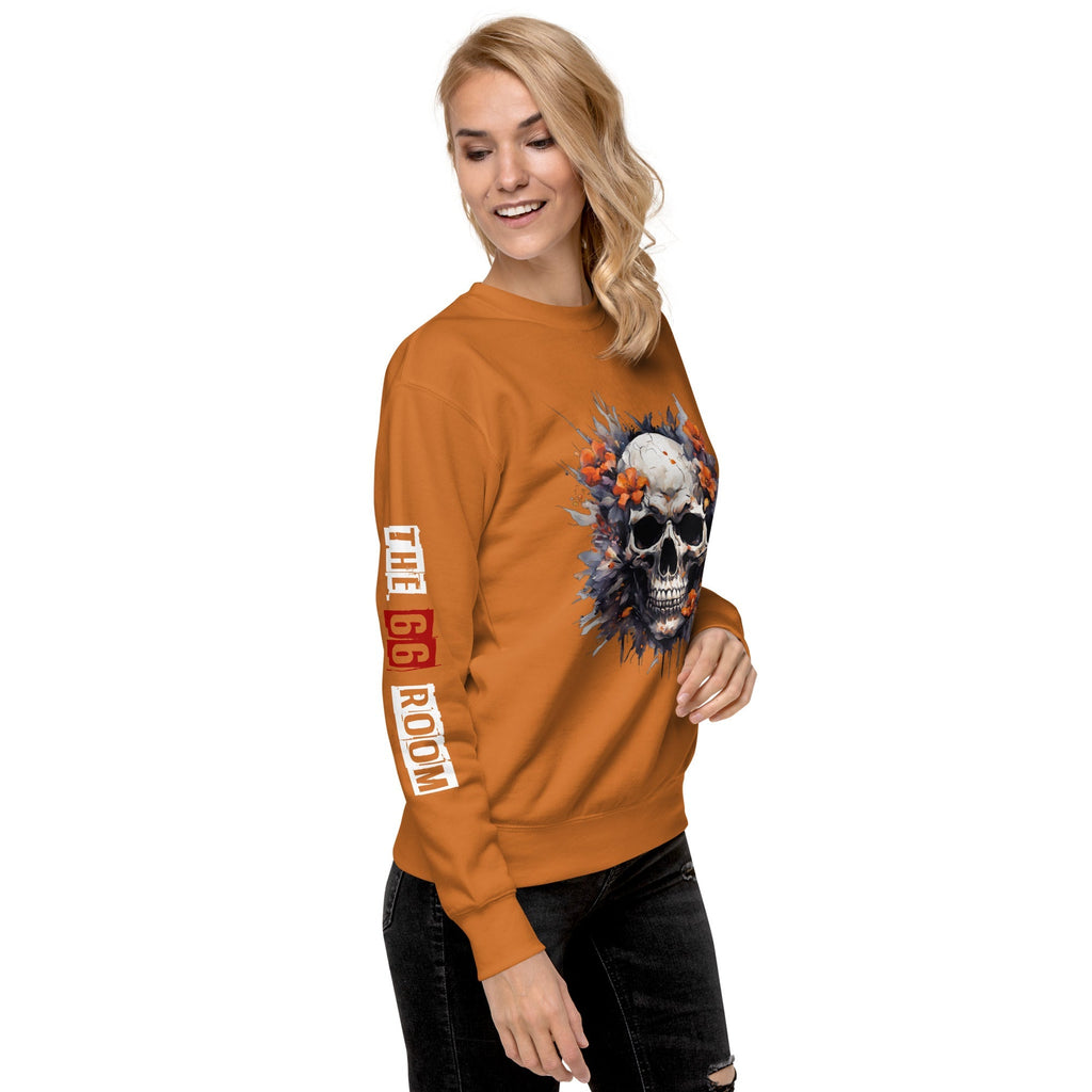 Sweatshirt femme biker Flower Skull 5 - The 66 Room