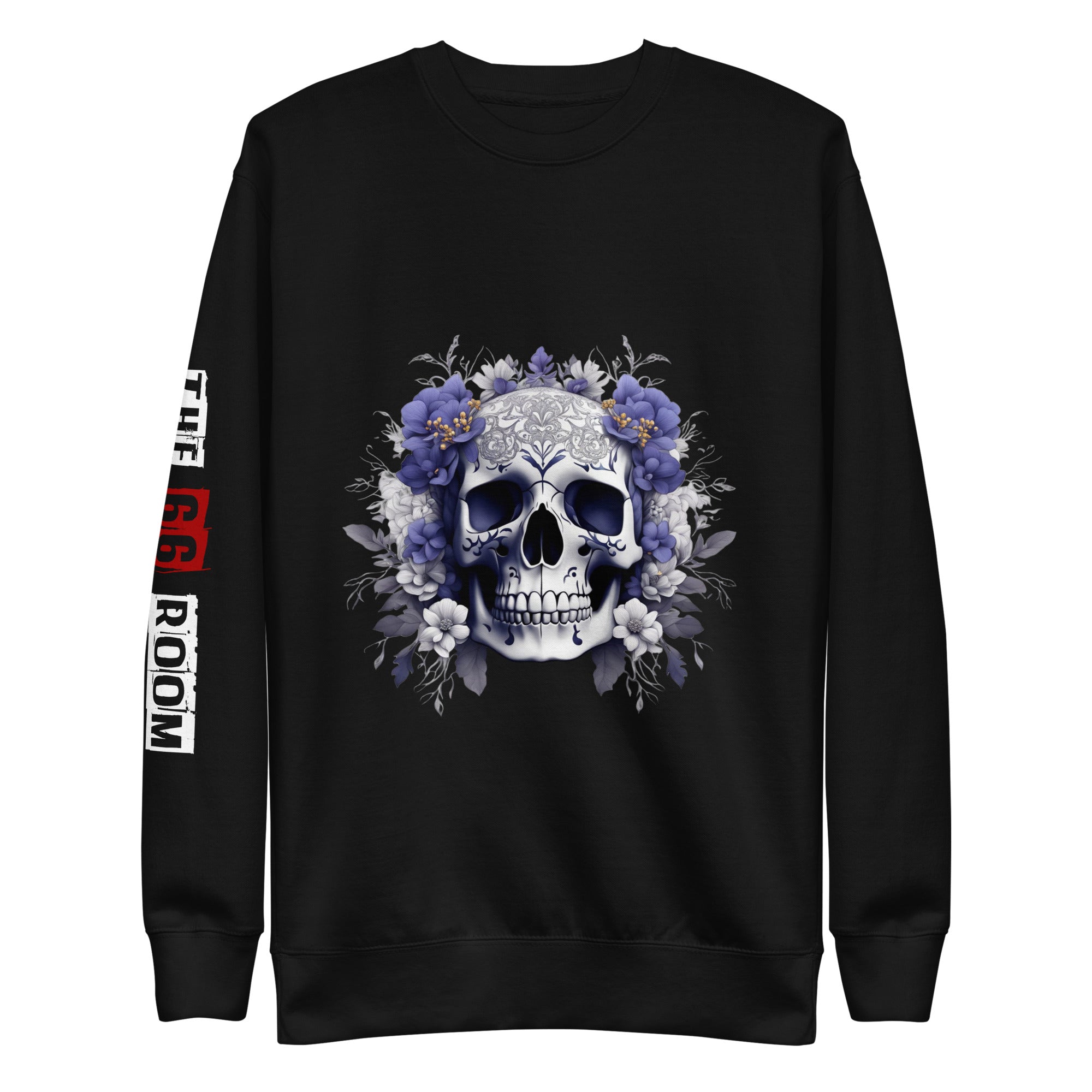Sweatshirt femme biker Flower Skull 2 - The 66 Room