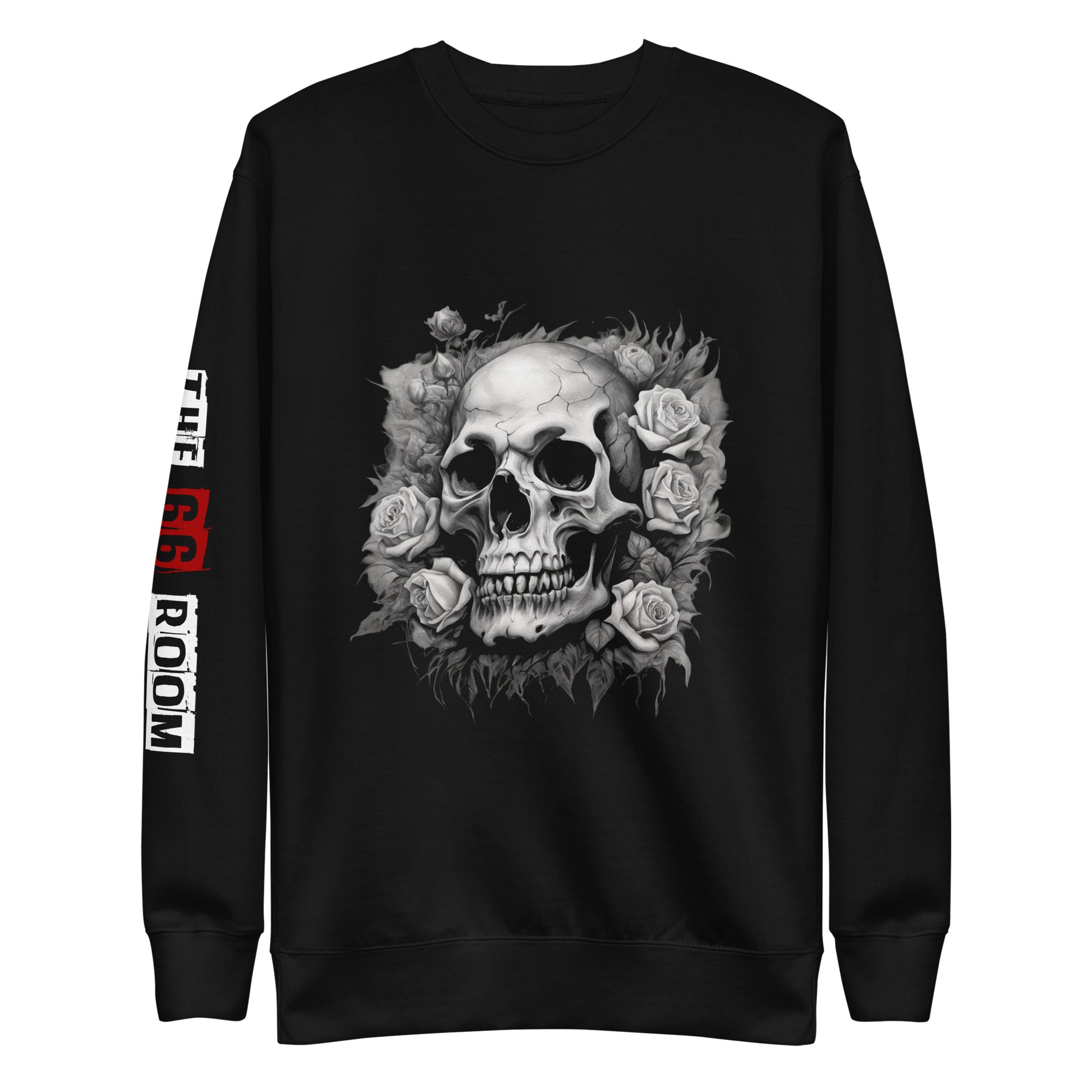 Sweatshirt femme biker Flower Skull 3 - The 66 Room