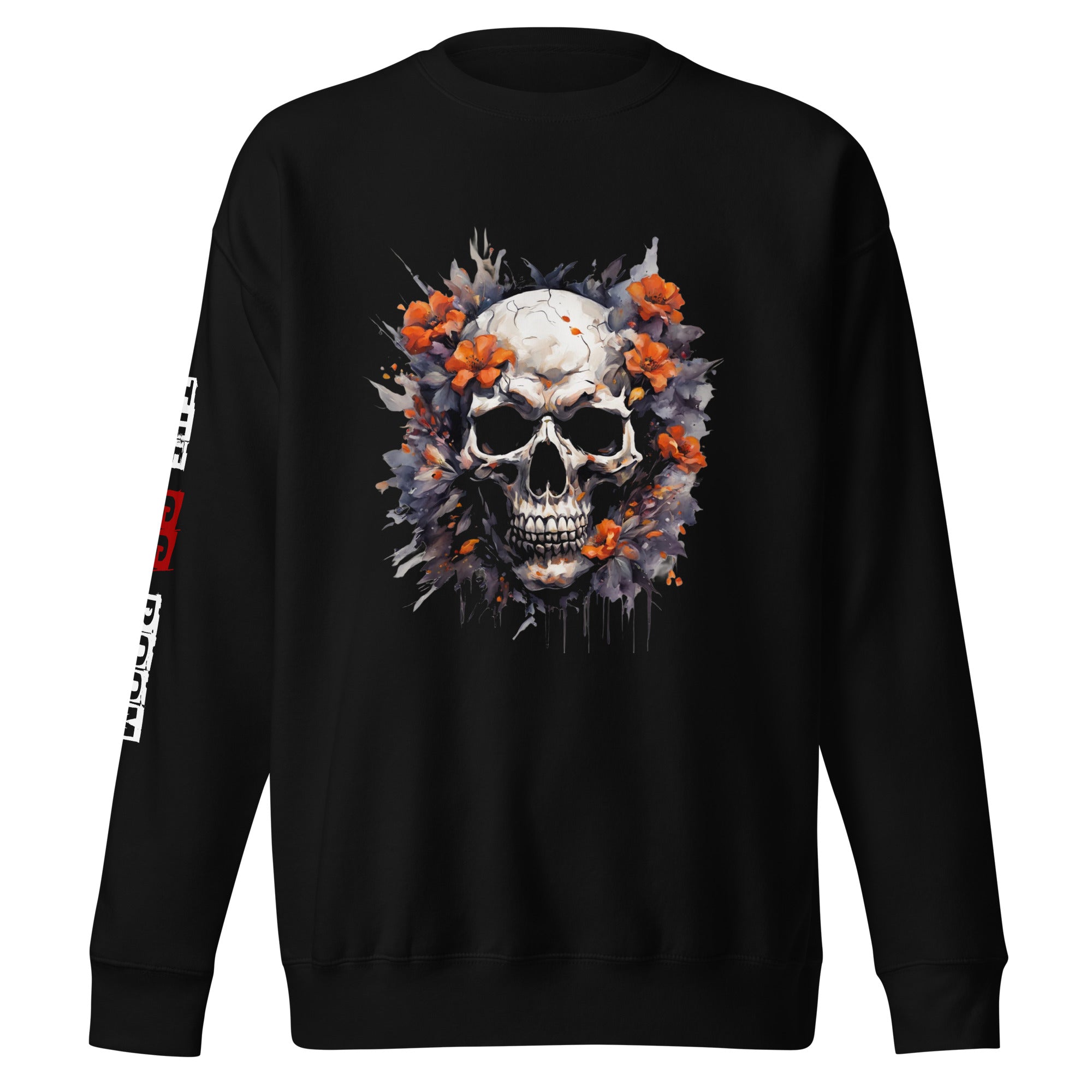Sweatshirt femme biker Flower Skull 5 - The 66 Room