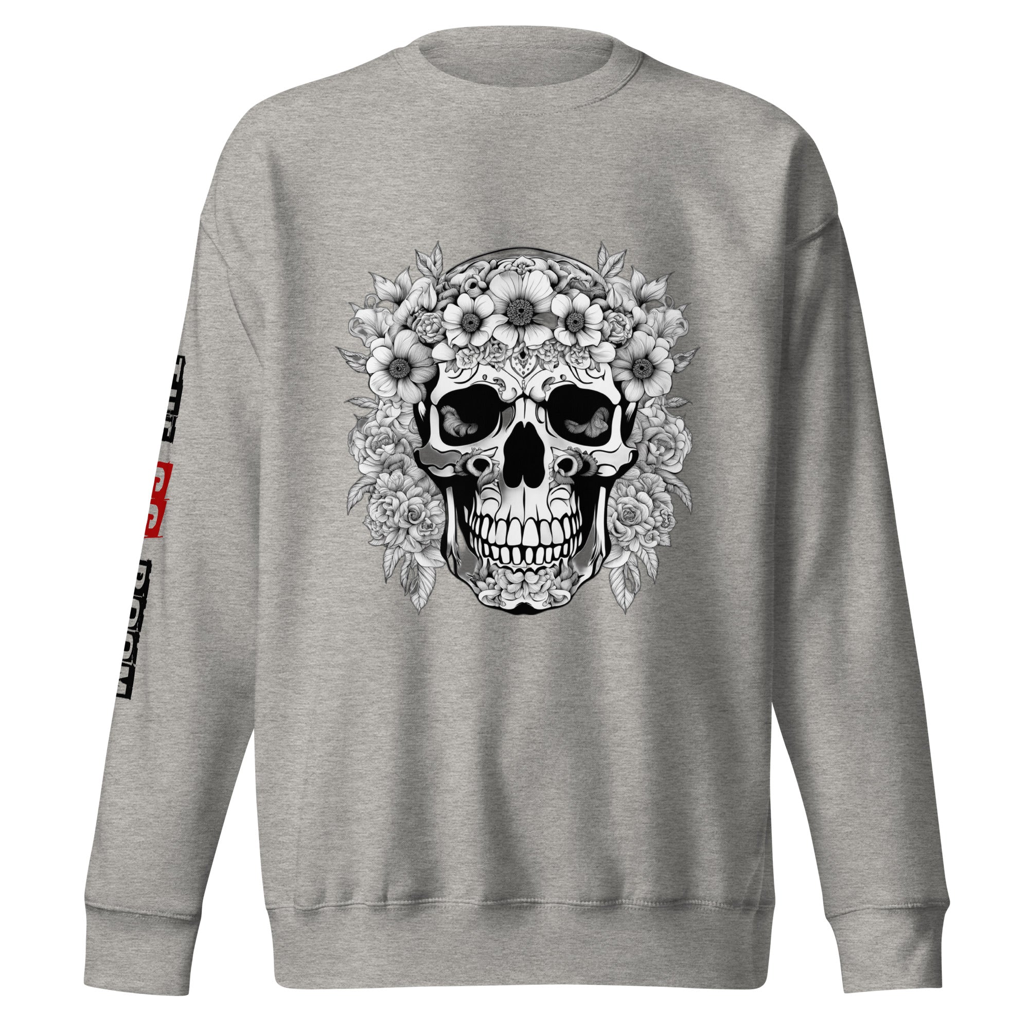Sweatshirt femme biker Flower Skull 1 - The 66 Room