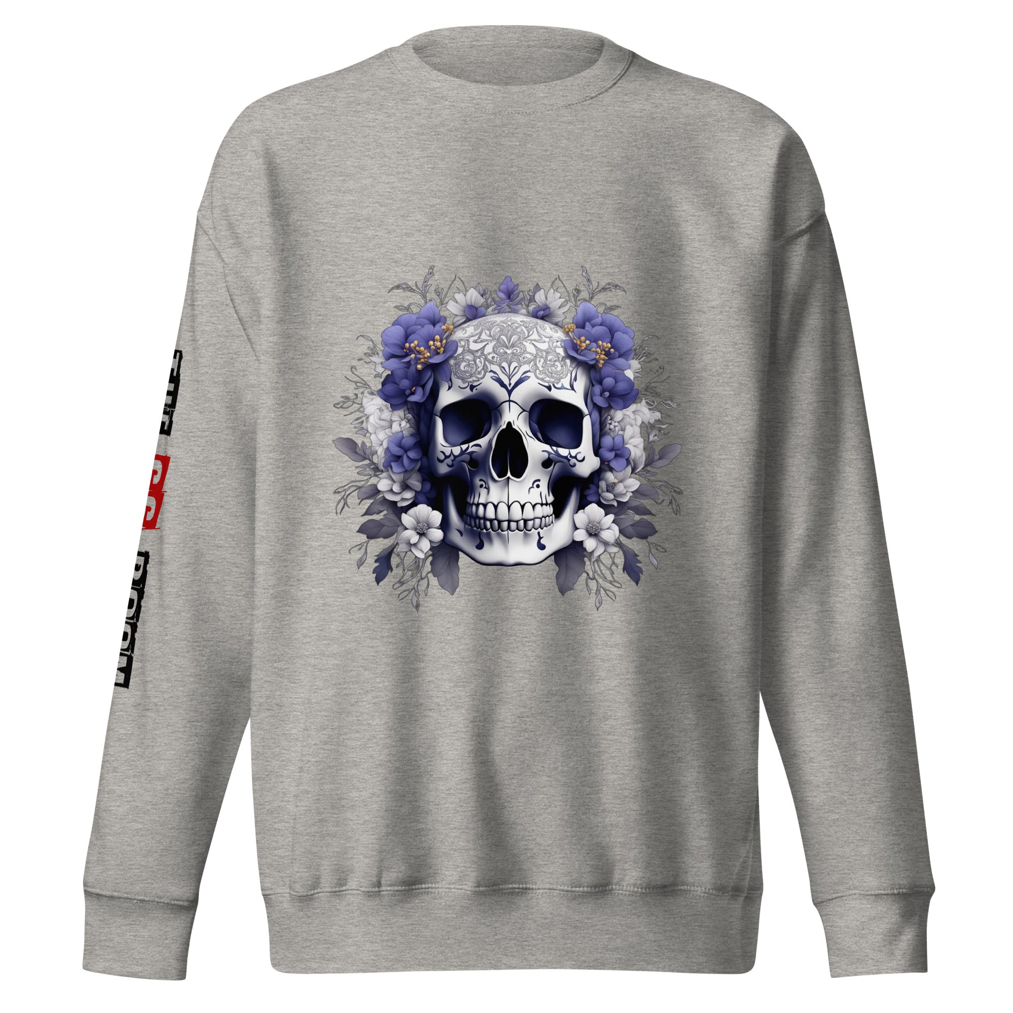 Sweatshirt femme biker Flower Skull 2 - The 66 Room