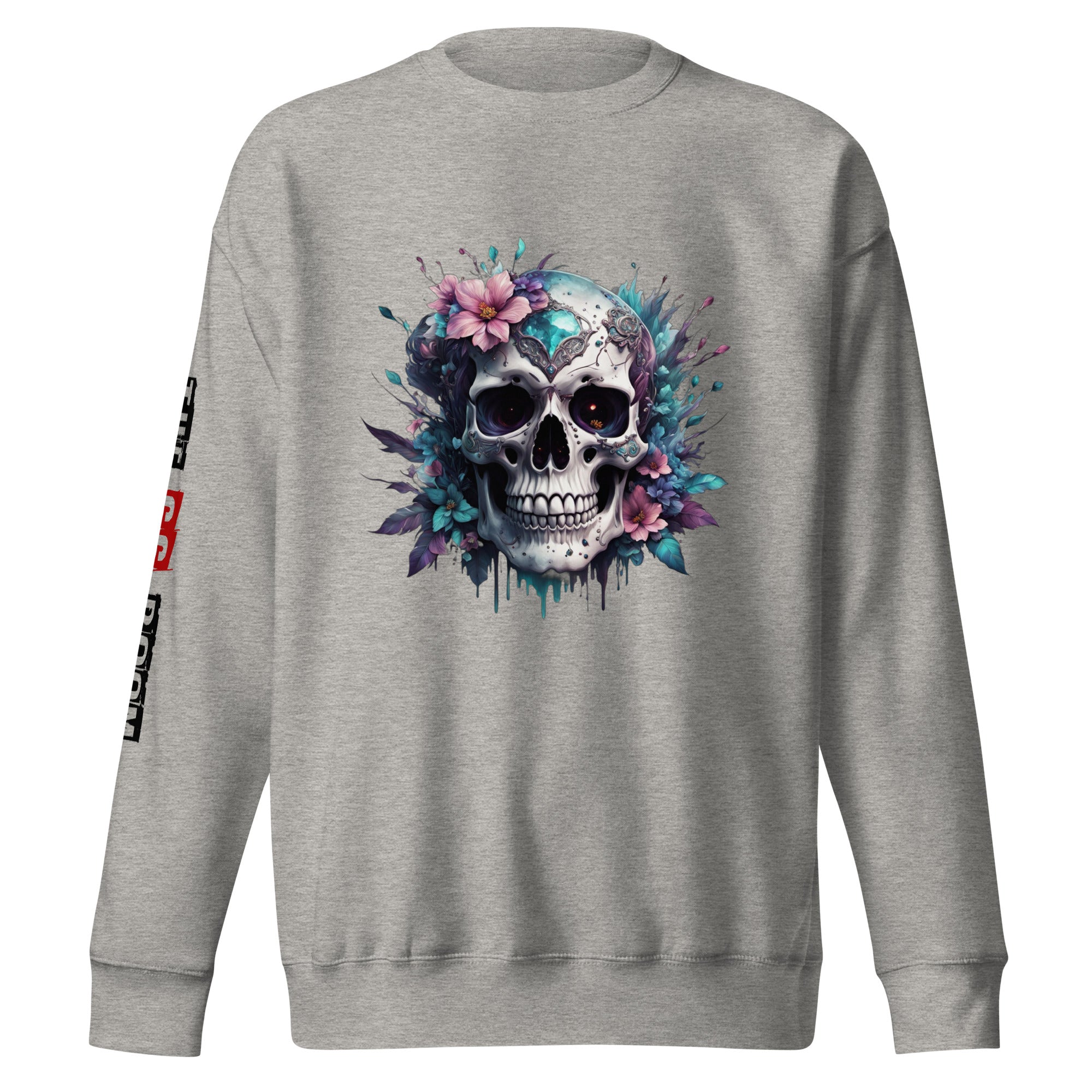 Sweatshirt femme biker Flower Skull 4 - The 66 Room