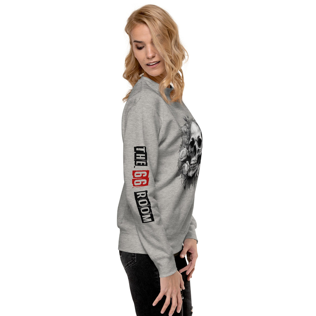 Sweatshirt femme biker Flower Skull 3 - The 66 Room