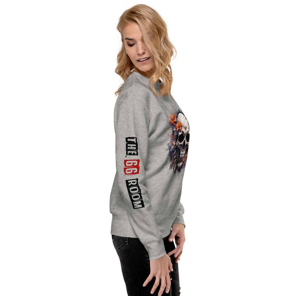 Sweatshirt femme biker Flower Skull 5 - The 66 Room