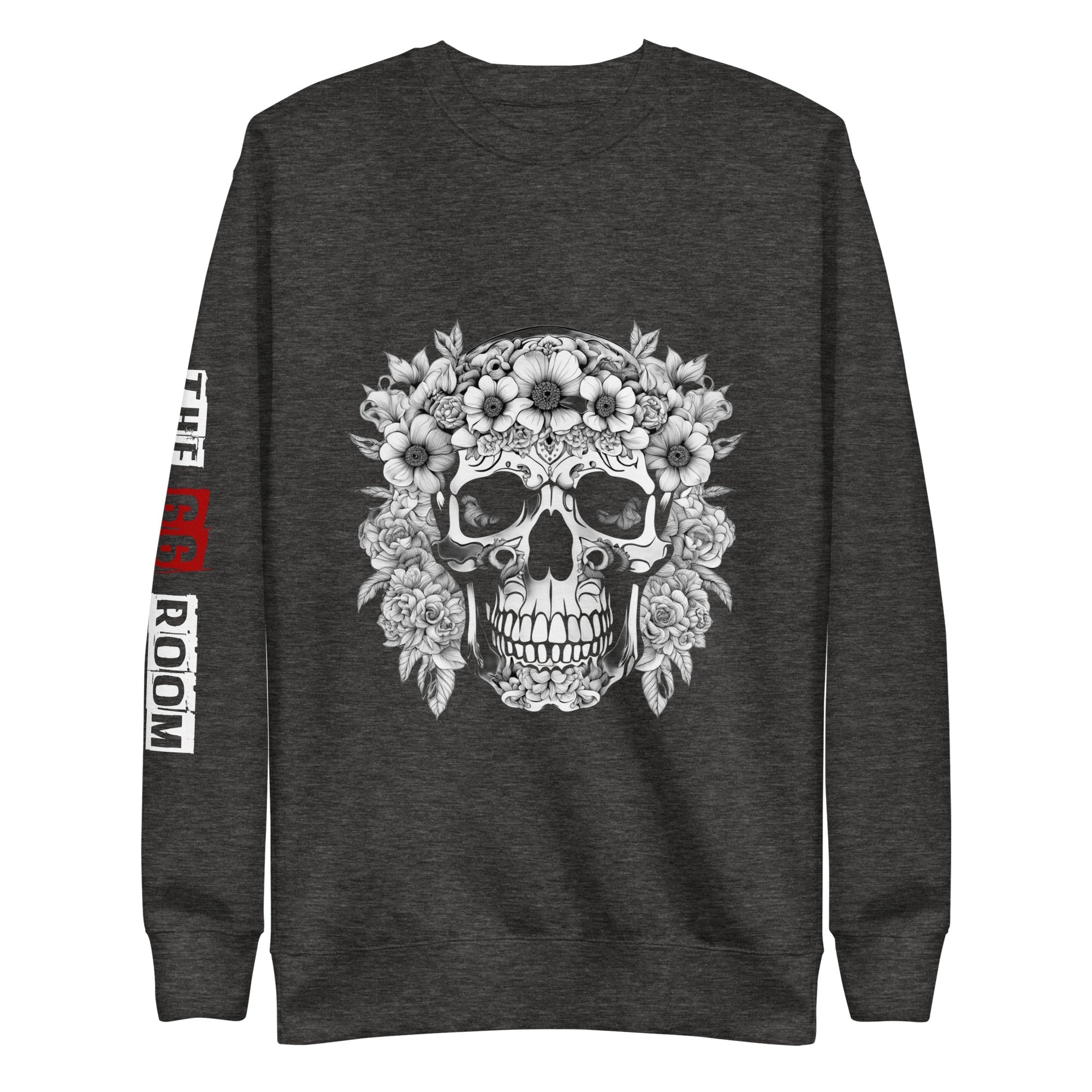 Sweatshirt femme biker Flower Skull 1 - The 66 Room