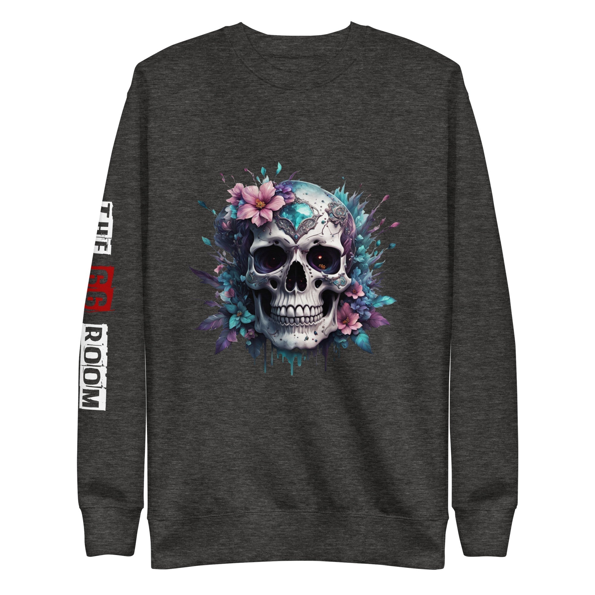 Sweatshirt femme biker Flower Skull 4 - The 66 Room