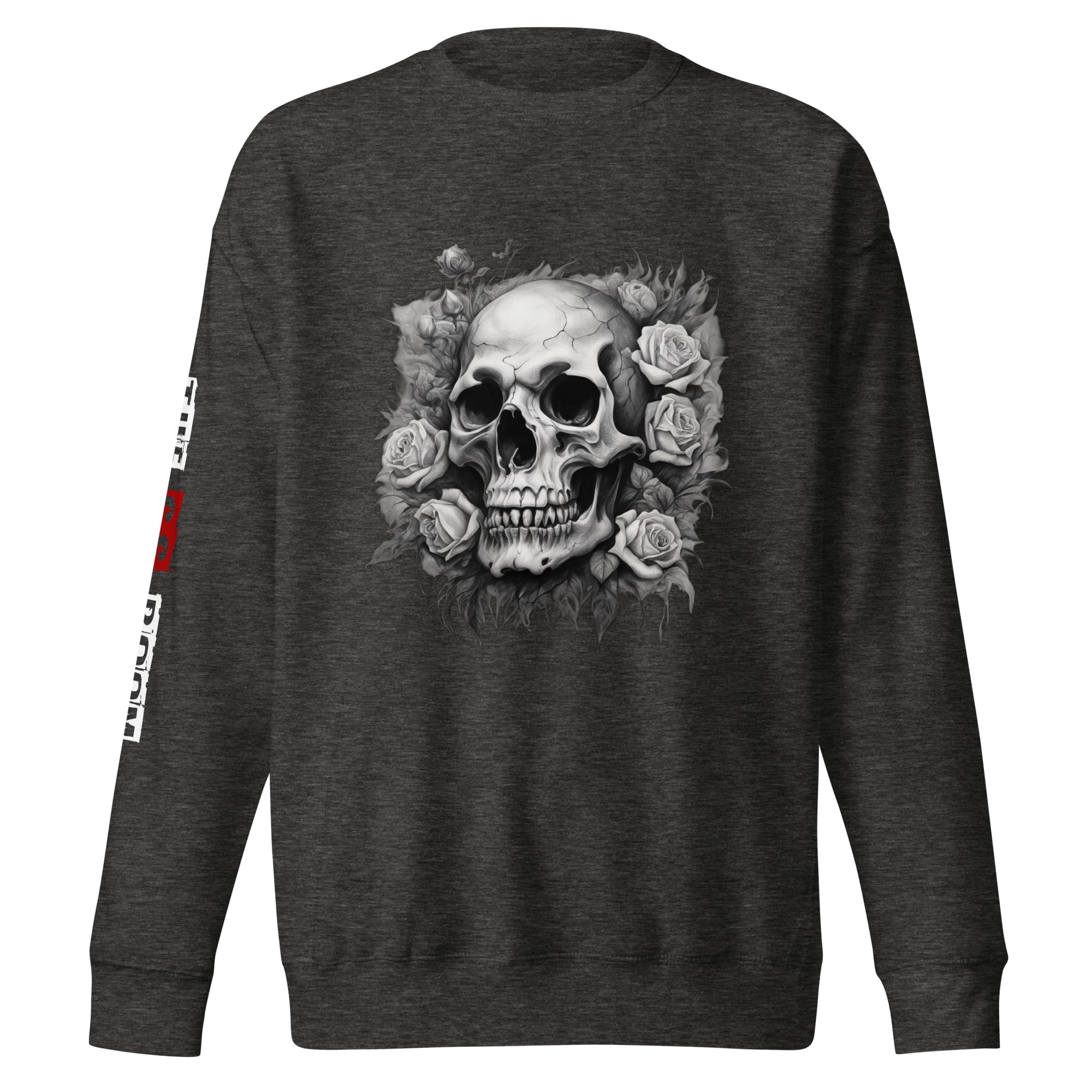 Sweatshirt femme biker Flower Skull 3 - The 66 Room