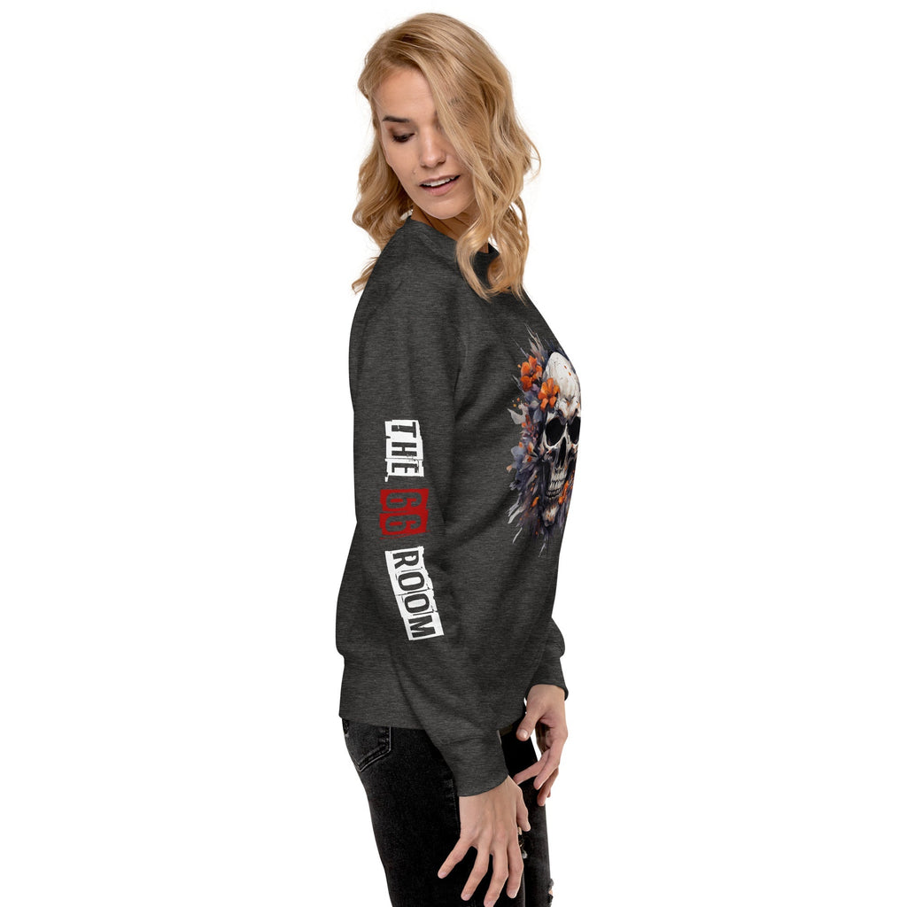 Sweatshirt femme biker Flower Skull 5 - The 66 Room