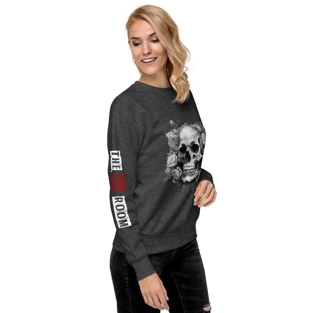 Sweatshirt femme biker Flower Skull 3 - The 66 Room