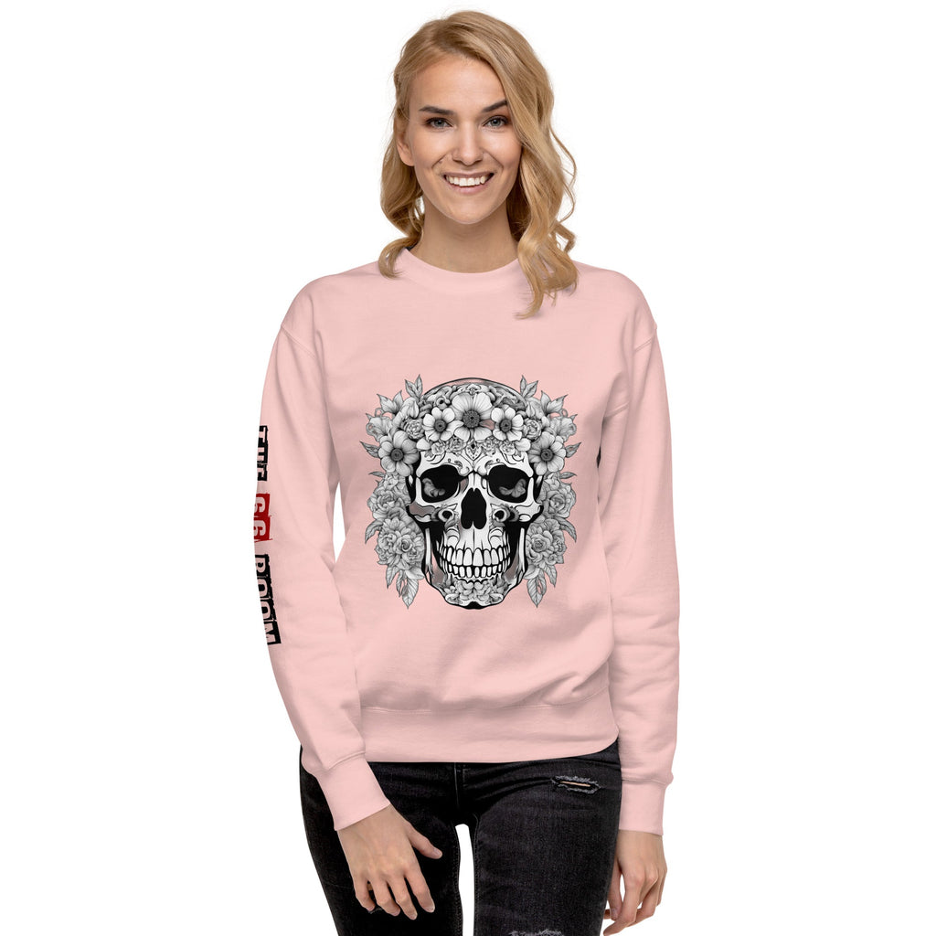 Sweatshirt femme biker Flower Skull 1 - The 66 Room