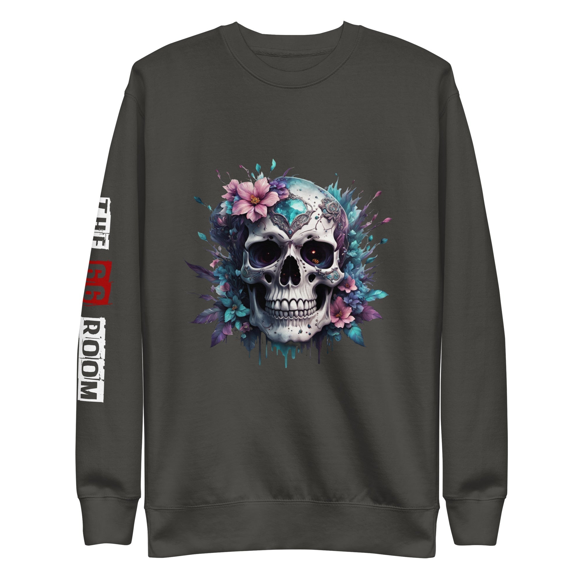 Sweatshirt femme biker Flower Skull 4 - The 66 Room