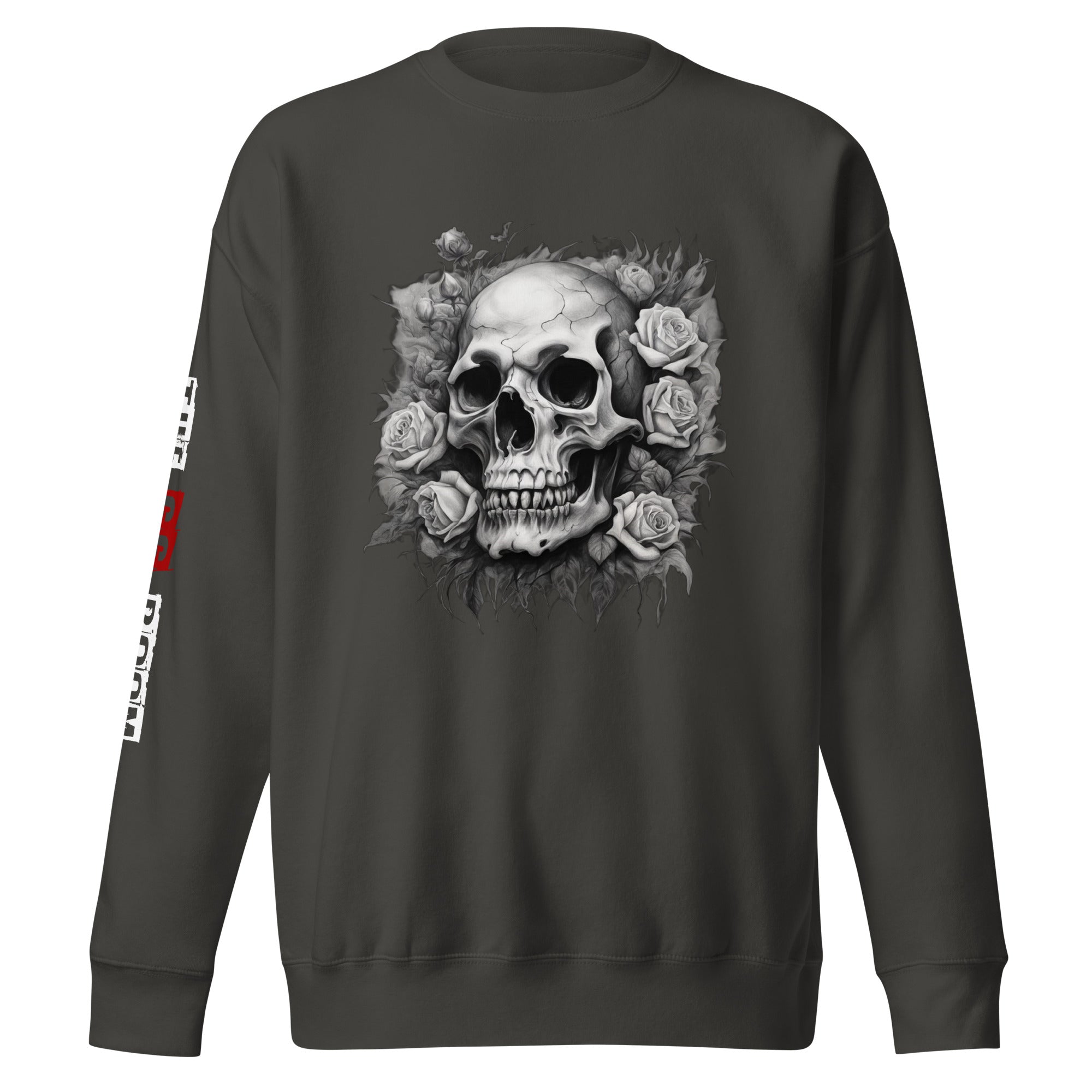 Sweatshirt femme biker Flower Skull 3 - The 66 Room