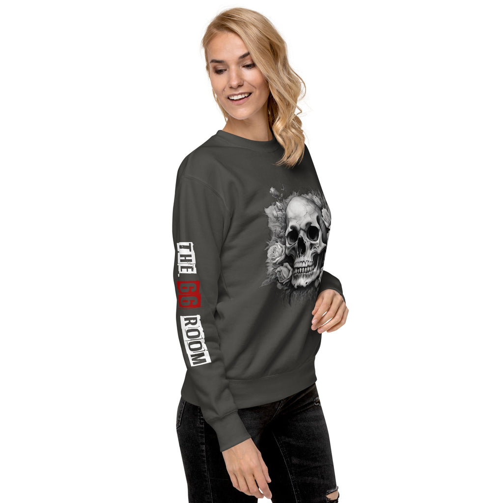 Sweatshirt femme biker Flower Skull 3 - The 66 Room