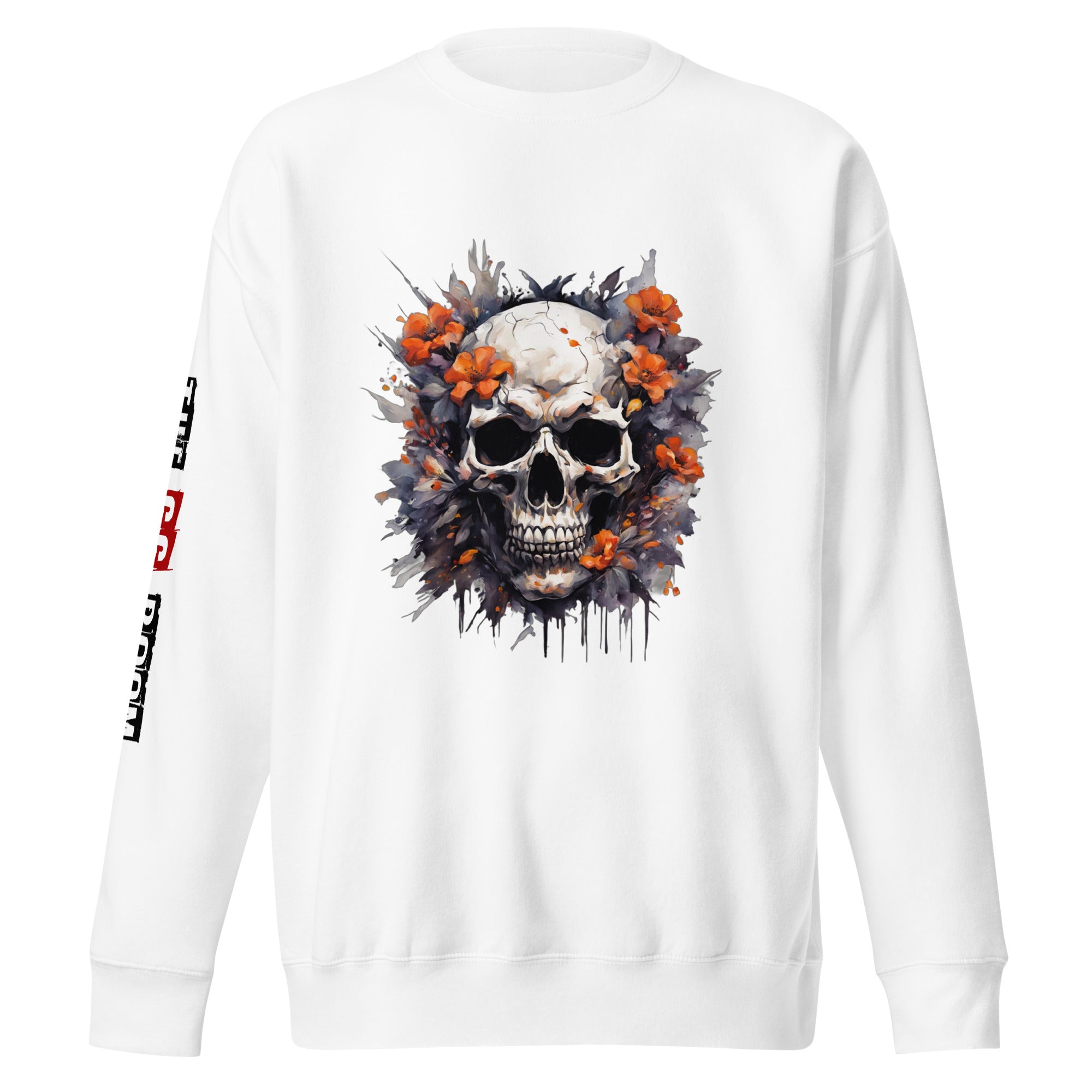 Sweatshirt femme biker Flower Skull 5 - The 66 Room