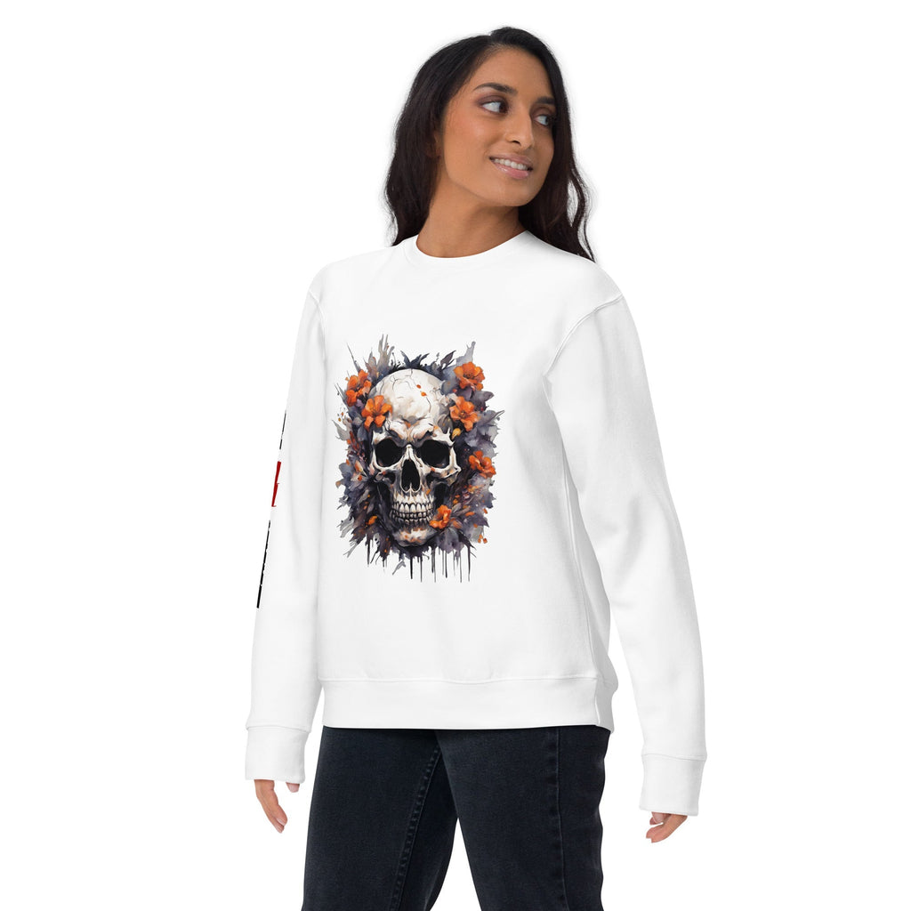 Sweatshirt femme biker Flower Skull 5 - The 66 Room