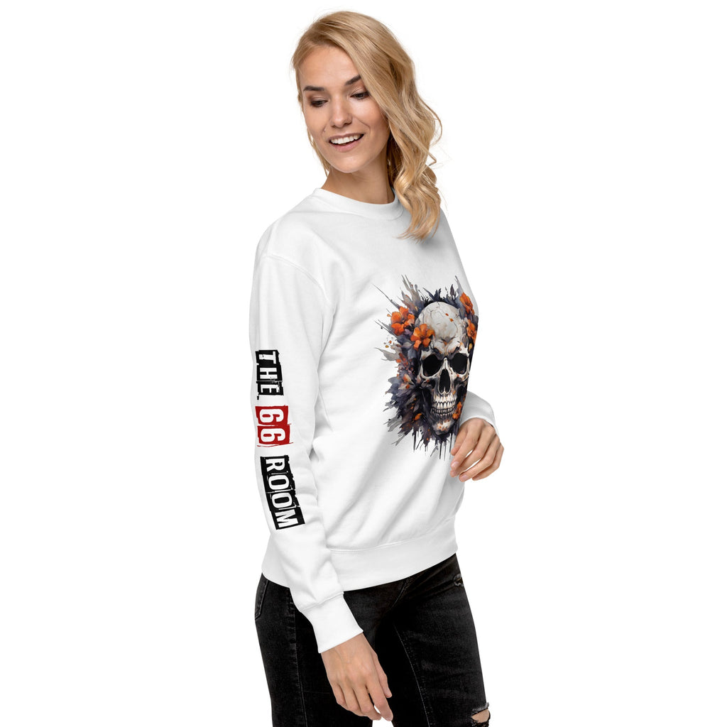 Sweatshirt femme biker Flower Skull 5 - The 66 Room