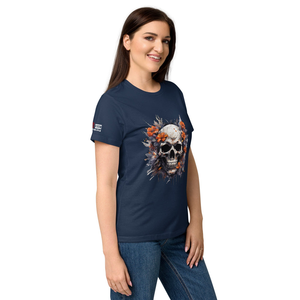 T-shirt femme biker Flower Skull 5 - The 66 Room