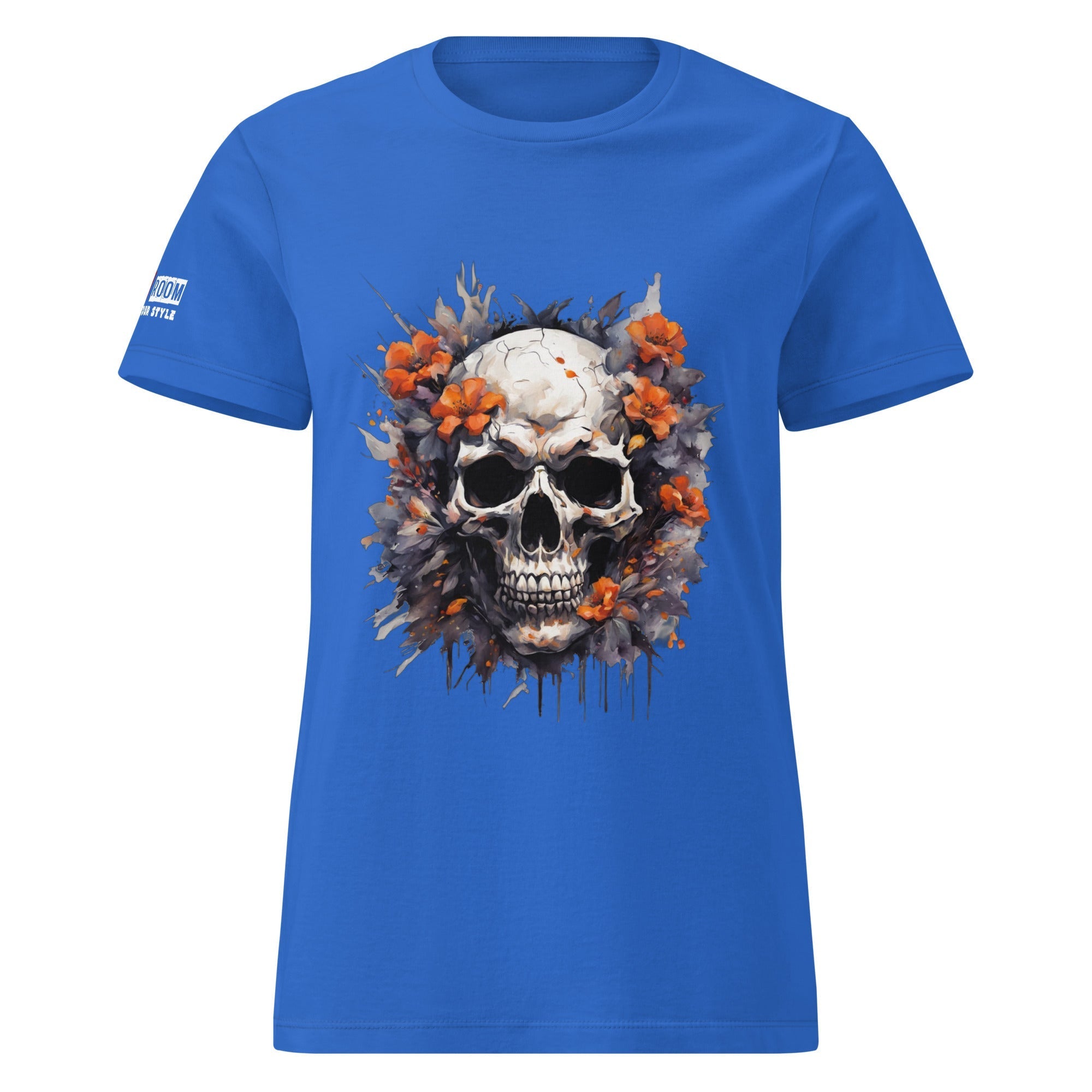 T-shirt femme biker Flower Skull 5 - The 66 Room