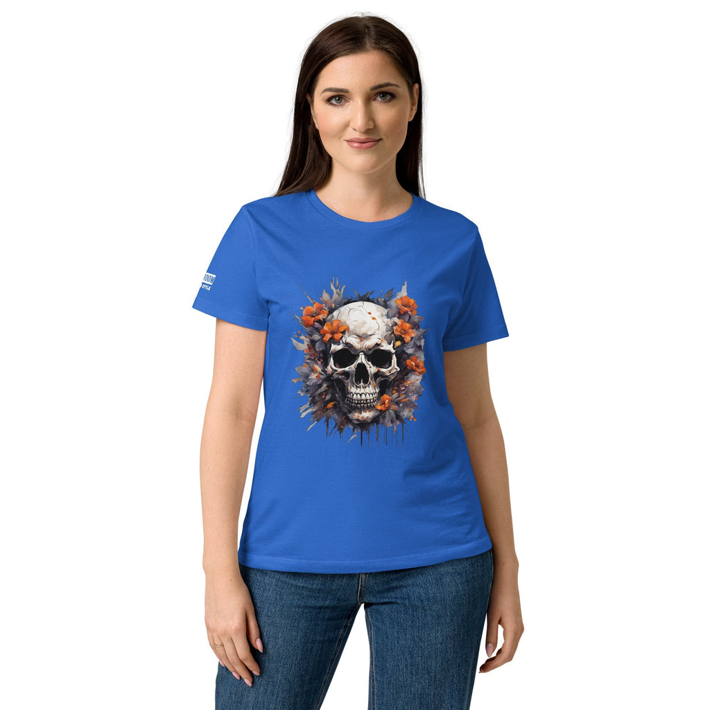 T-shirt femme biker Flower Skull 5 - The 66 Room