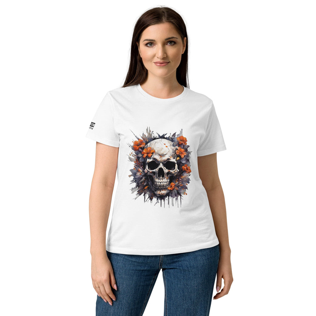 T-shirt femme biker Flower Skull 5 - The 66 Room