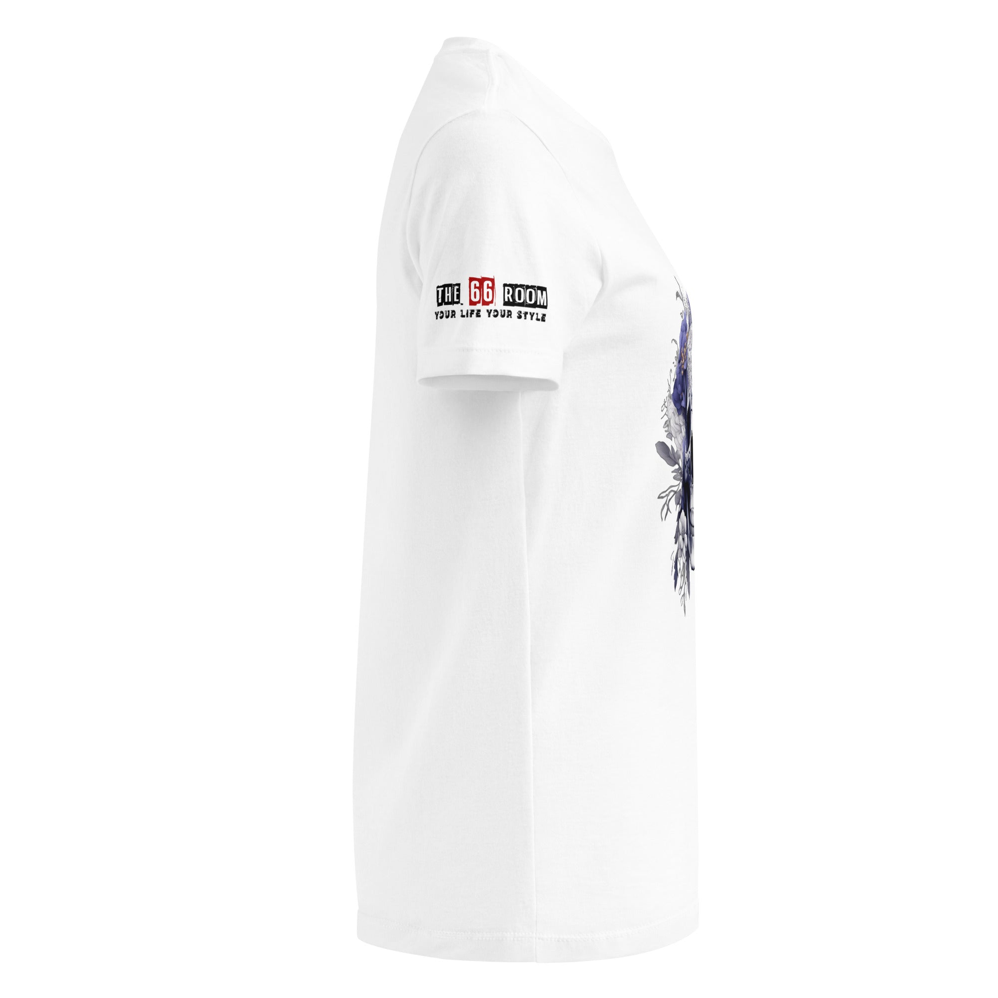 T-shirt femme biker Flower Skull 2 - The 66 Room