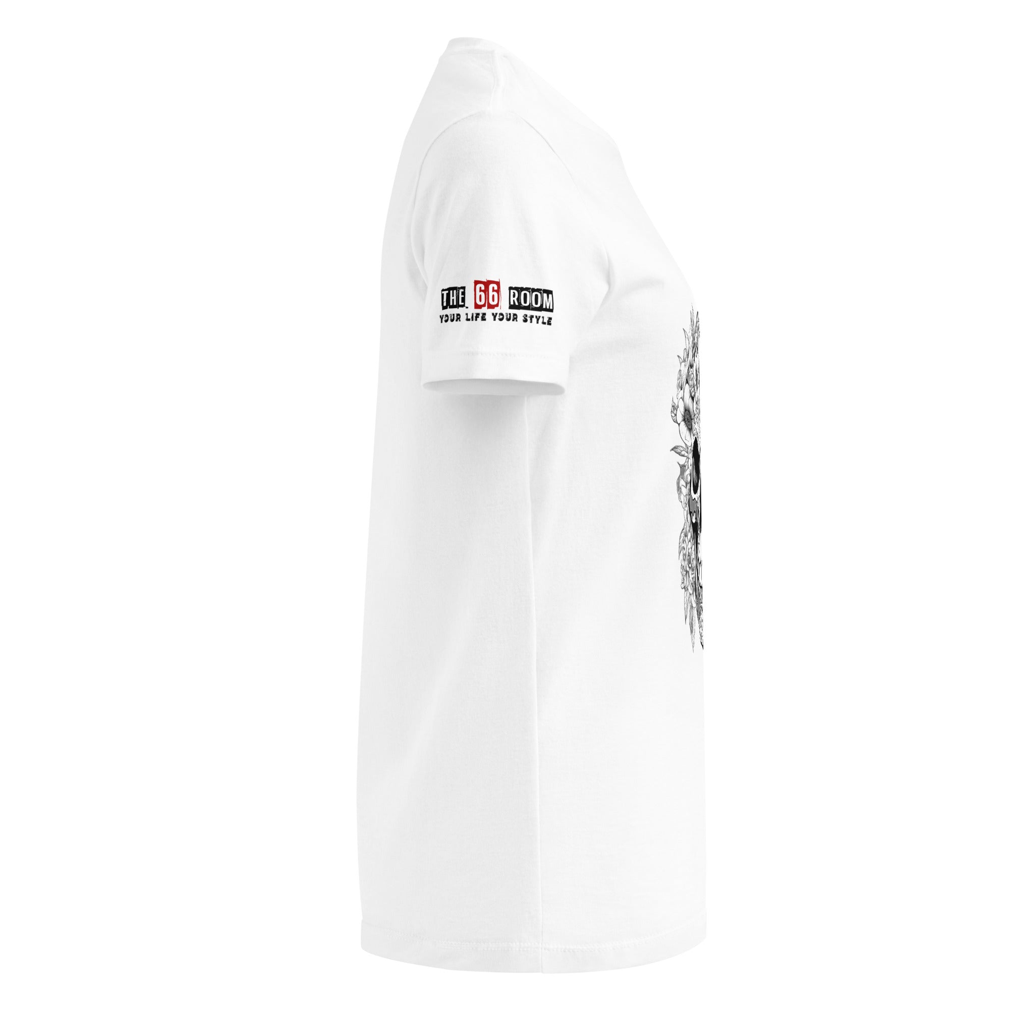 T-shirt femme biker Flower Skull 1 - The 66 Room