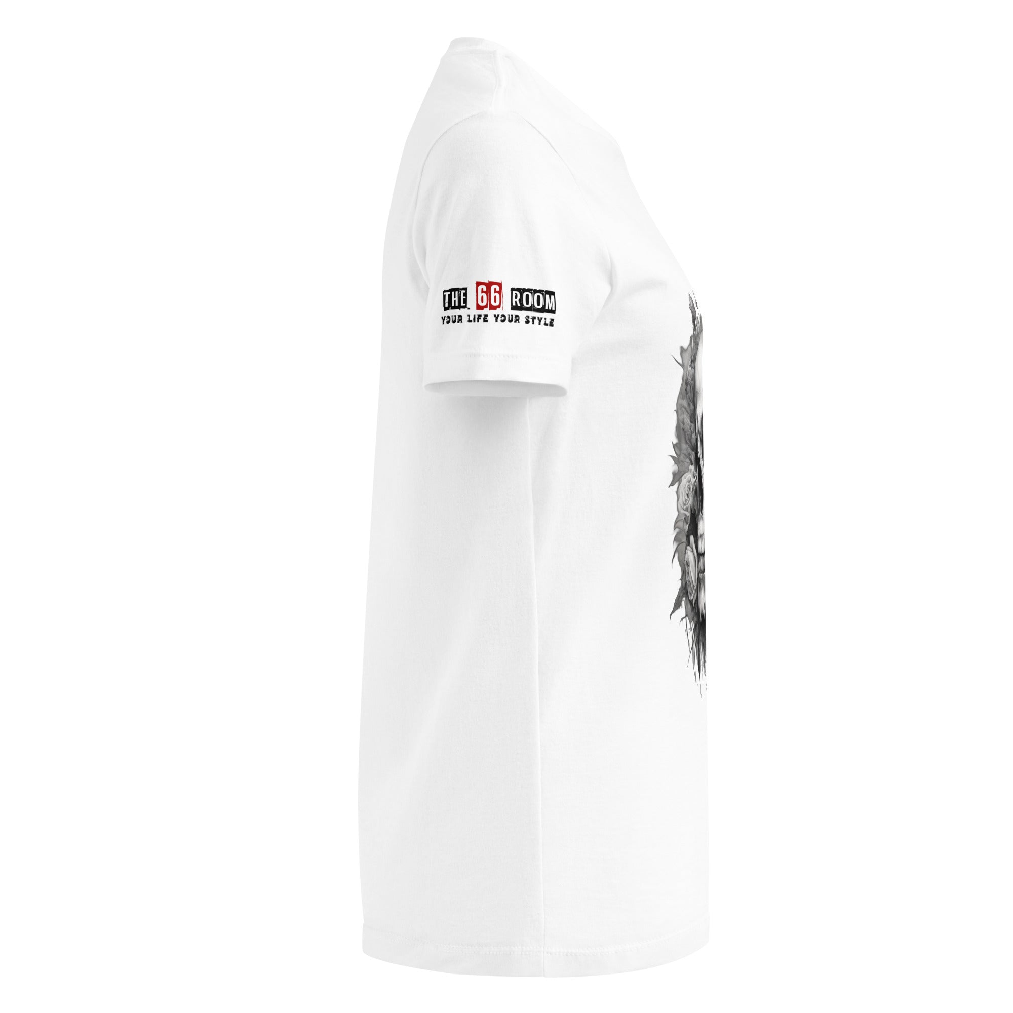 T-shirt femme biker Flower Skull 3 - The 66 Room